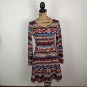 Southwestern Longsleeve Knit Dress!